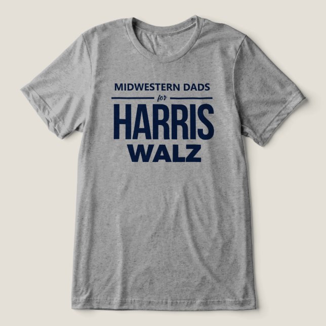 T-shirt En Tri-matière Midwestern Dads for Harris Walz (Design Recto)