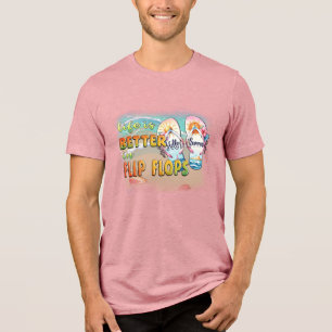 T-shirt En Tri-matière Mieux vaut à Flip Flops Beach