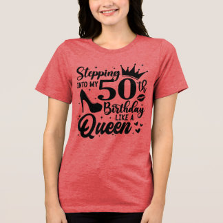 T-shirt En Tri-matière Mignonne 50e art de mots d'anniversaire