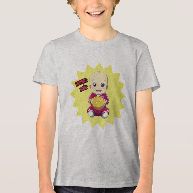 T-shirt En Tri-matière Mignonne bébé en tenue de footballeur (Recto)