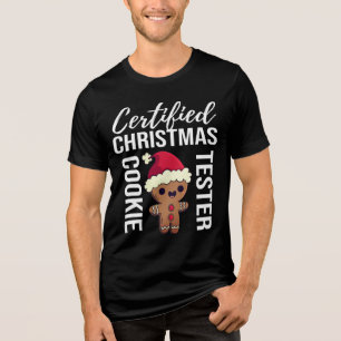 T-shirt En Tri-matière Mignonne Christmas Cookie Tester Gingerbread Homme