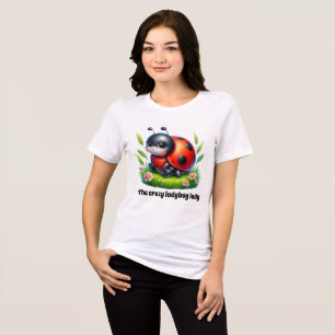 T-shirt En Tri-matière Mignonne dame de coccinelle folle personnalisable