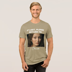 T-shirt En Tri-matière Mignonne Drôle Si Perdu S'Il Vous Plaît Retourner