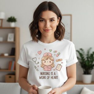 T-shirt En Tri-matière Mignonne infirmière pastel Le soin infirmier est u