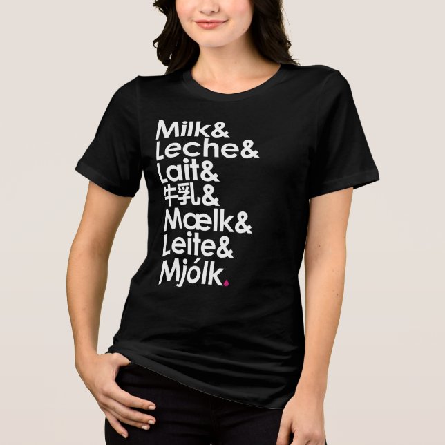 T-shirt En Tri-matière Milk Is Our Love Language (Recto)