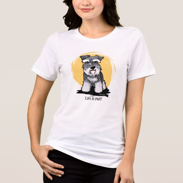 T-shirt En Tri-matière Mini Schnauzer KiniArt (Recto)