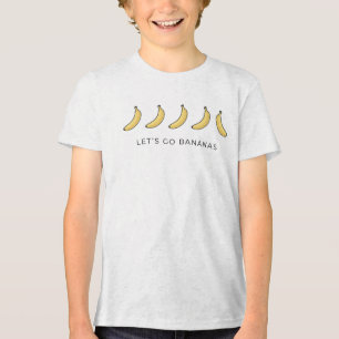 T-shirt En Tri-matière Minimaliste Mignon Allons Bananes Alimentation Jeu