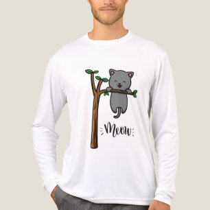 T-SHIRT EN TRI-MATIÈRE MINOU CHAT SUR L'ARBRE