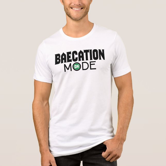 T-shirt En Tri-matière Mode Baecation Activé Vacances Mignonnes (Recto)