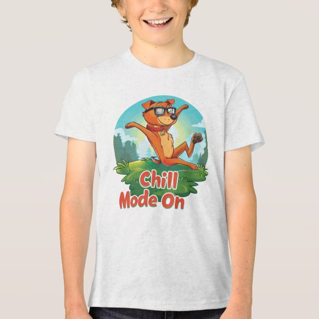 T-shirt En Tri-matière Mode Chien Chill (Recto)