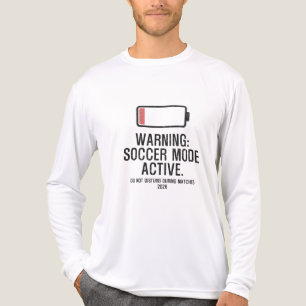 T-shirt En Tri-matière Mode Football Drôle Actif Batterie Faible en détre