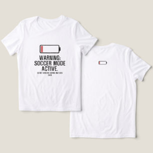 T-shirt En Tri-matière Mode Football Drôle Actif Batterie Faible en détre