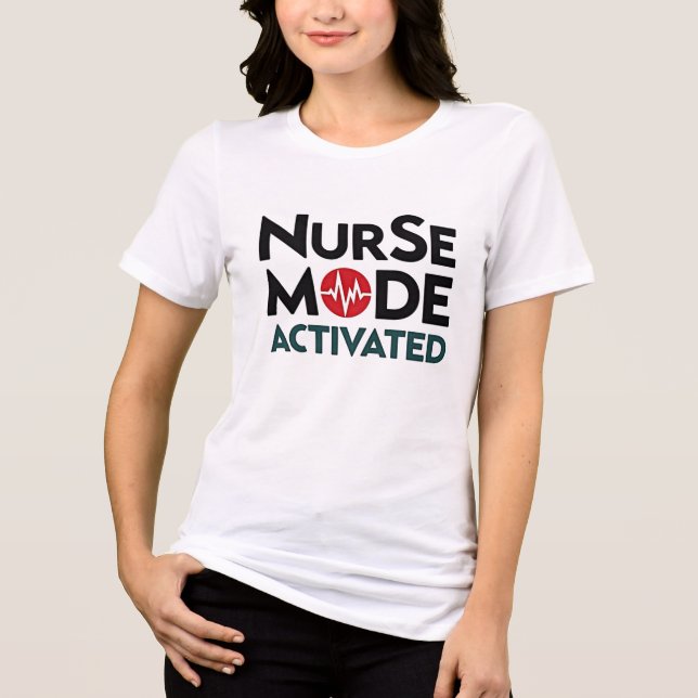 T-shirt En Tri-matière Mode Infirmière Activé Drôle (Recto)