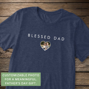 T-shirt En Tri-matière Modèle de photo pour la fête des pères Papa béni M