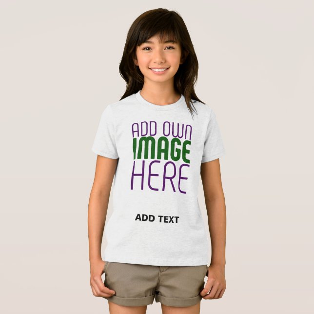 T-SHIRT  EN TRI-MATIÈRE MODÈLE DE TEXTE D'IMAGE BLANCHE SIMPLE MODERNE (Recto plein)