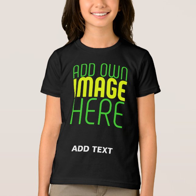 T-SHIRT  EN TRI-MATIÈRE MODÈLE DE TEXTE D'IMAGE NOIRE SIMPLE ET MODERNE (Recto)