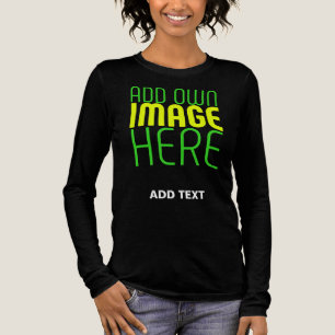 T-SHIRT EN TRI-MATIÈRE MODELE DE TEXTE D'IMAGE NOIRE SIMPLE ET MODIFIABLE