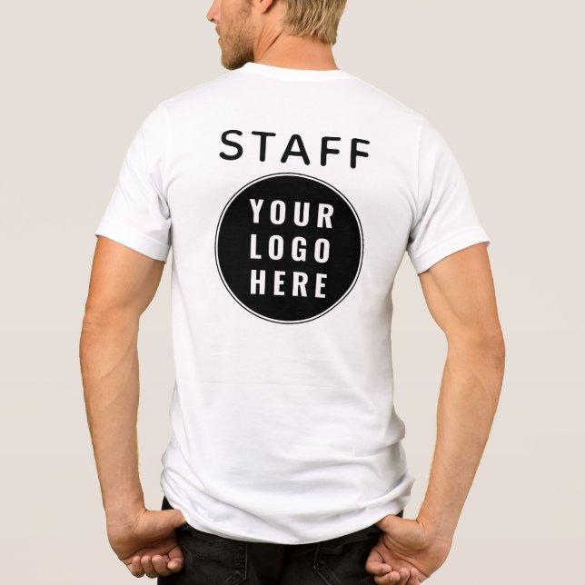 T-shirt En Tri-matière Modern Business Logo Employees Staff Custom (Verso)