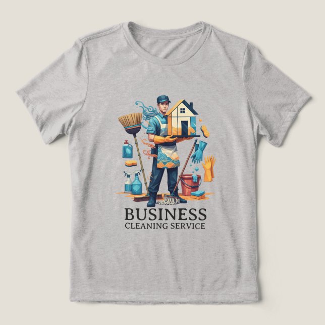 T-shirt En Tri-matière Modern House Cleaning Maid Service Housekeeping (Design Recto)