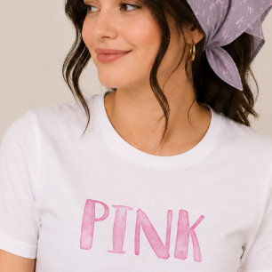 T-shirt En Tri-matière Moderne Amusement Rose Pâle Aquarelle 