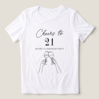 T-shirt En Tri-matière Moderne élégant chic applaudit à la fête de 21 ans