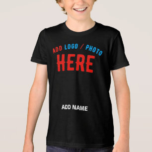 T-SHIRT  EN TRI-MATIÈRE MODERNE ET MODERNE PERSONNALISABLE NOIR VÉRIFIÉ
