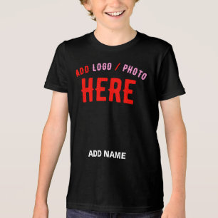 T-SHIRT EN TRI-MATIÈRE MODERNE ET MODERNE PERSONNALISABLE NOIR VÉRIFIÉ