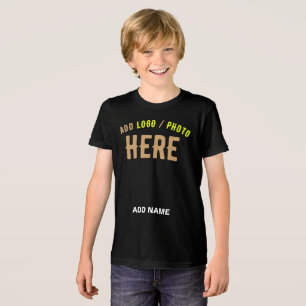 T-SHIRT  EN TRI-MATIÈRE MODERNE ET MODERNE PERSONNALISABLE NOIR VÉRIFIÉ