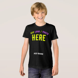 T-SHIRT  EN TRI-MATIÈRE MODERNE ET MODERNE PERSONNALISABLE NOIR VÉRIFIÉ