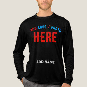 T-SHIRT  EN TRI-MATIÈRE MODERNE ET MODERNE PERSONNALISABLE NOIR VÉRIFIÉ