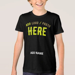 T-SHIRT EN TRI-MATIÈRE MODERNE ET MODERNE PERSONNALISABLE NOIR VÉRIFIÉ