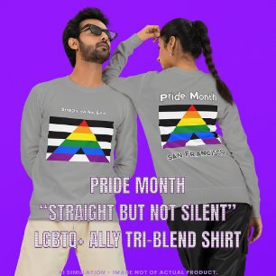 T-shirt En Tri-matière Mois de la fierté "droit mais pas silencieux" LGBT