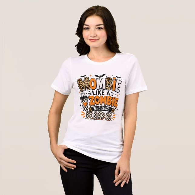T-shirt En Tri-matière Mombie Halloween comme un zombie (Recto plein)