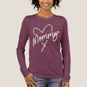 T-shirt En Tri-matière Mommy Simple Moderne Typographie Script Coeur