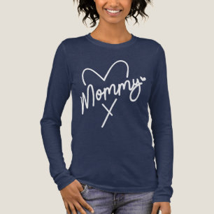 T-shirt En Tri-matière Mommy Simple Moderne Typographie Script Coeur