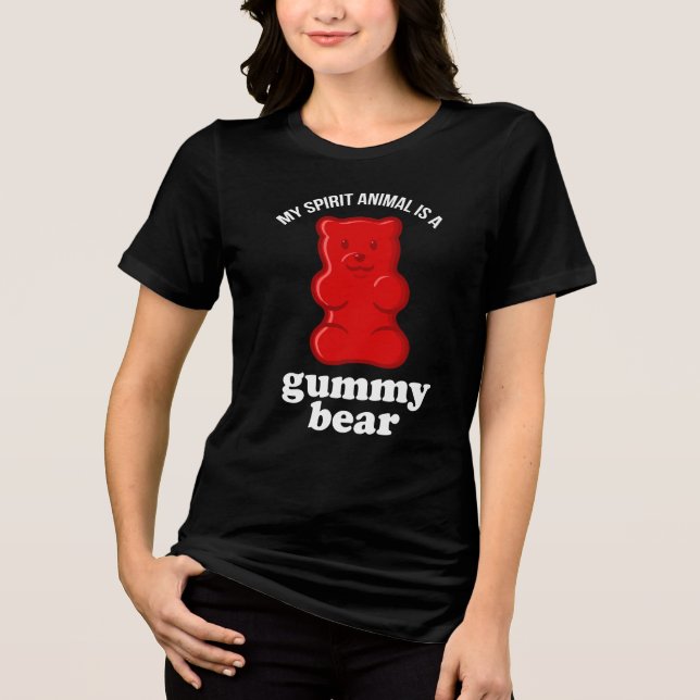 T-shirt En Tri-matière Mon Animal D'Esprit Est Un Ours Gummy Drôle (Recto)