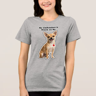 T-shirt En Tri-matière Mon Chihuahua est collé à moi Amoureux des chiens