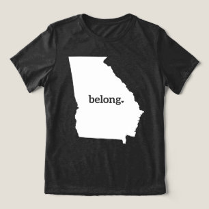 T-shirt En Tri-matière Mon Coeur Appartient En Géorgie, State Pride