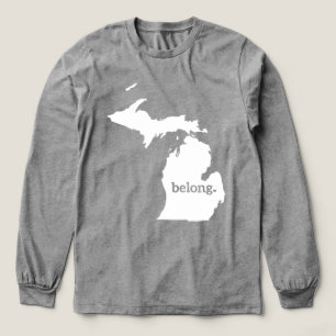 T-shirt En Tri-matière Mon Coeur Est Au Michigan