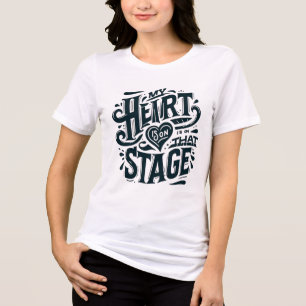 T-shirt En Tri-matière Mon coeur est sur cette scène Performer Passion De