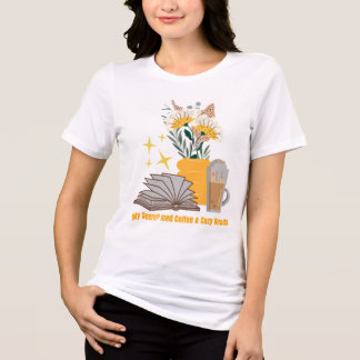 T-shirt En Tri-matière Mon genre ? Café glacé et lectures douillettes