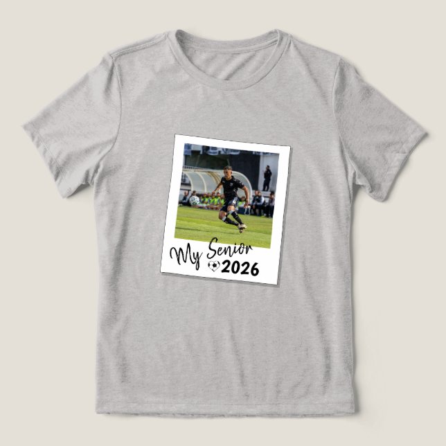 T-shirt En Tri-matière Mon Soccer Photo Personnalisé Senior (Design Recto)