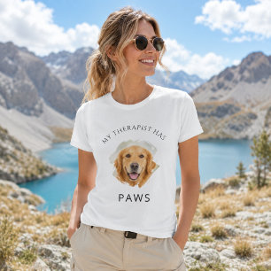 T-shirt En Tri-matière Mon thérapeute a des pattes photo Golden Retriver