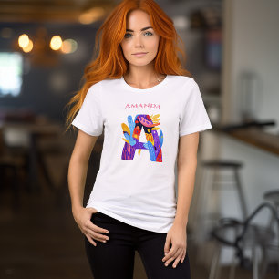 T-shirt En Tri-matière Monogramme Artistique - Lettre A Anniversaire Colo