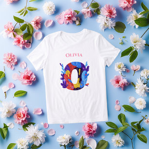 T-shirt En Tri-matière Monogramme - Lettre O Cadeau artistique d'annivers
