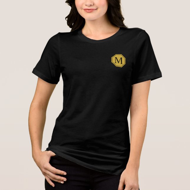 T-shirt En Tri-matière Monogramme sur mesure pour femmes Tri-Blend Tee (Recto)