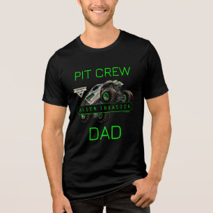 T-shirt En Tri-matière Monster Jam - Équipe de fosse Alien Invasion Papa