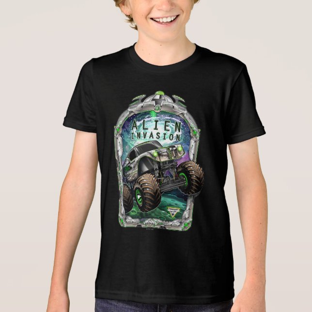 T-shirt En Tri-matière Monster Jam Invasion Alien (Recto)