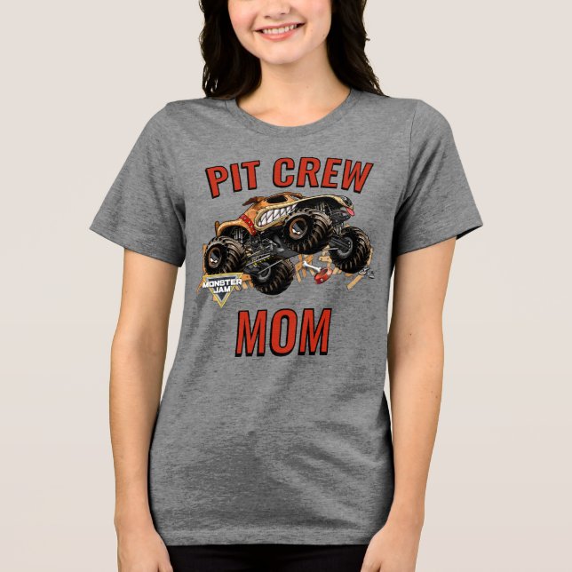 T-shirt En Tri-matière Monster Jam - Maman de l'équipe de pit Monster Mut (Recto)