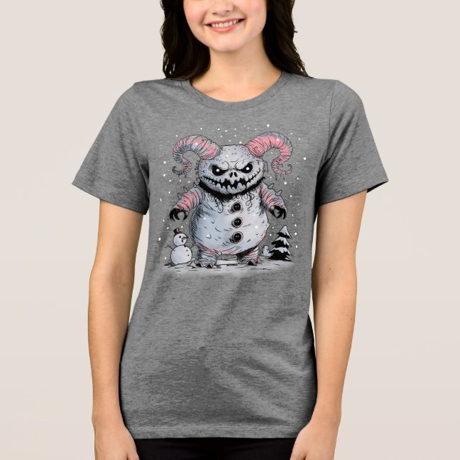 T-shirt En Tri-matière Monster Snowman (Recto)